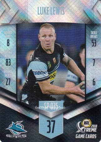 2018 NRL Xtreme Silver Parallels - SP035 Luke Lewis Cronulla Sharks