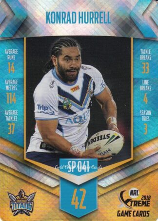 2018 NRL Xtreme Silver Parallels - SP041 Konrad Hurrell Gold Coast Titans