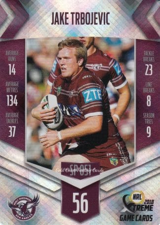 2018 NRL Xtreme Silver Parallels - SP051 Jake Trbojevic Manly Sea Eagles