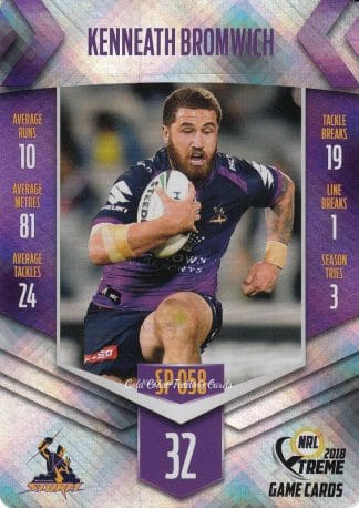 2018 NRL Xtreme Silver Parallels - SP058 Kenneath Bromwich Melbourne Storm