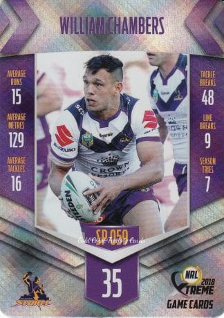 2018 NRL Xtreme Silver Parallels - SP059 William Chambers Melbourne Storm