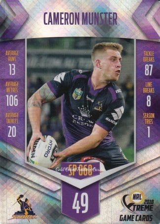 2018 NRL Xtreme Silver Parallels - SP060 Cameron Munster Melbourne Storm