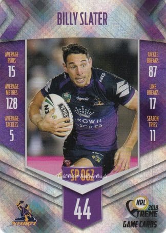 2018 NRL Xtreme Silver Parallels - SP062 Billy Slater Melbourne Storm
