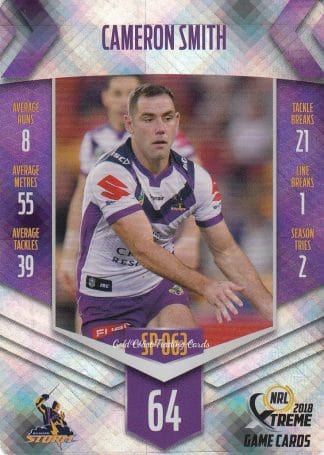 2018 NRL Xtreme Silver Parallels - SP063 Cameron Smith Melbourne Storm