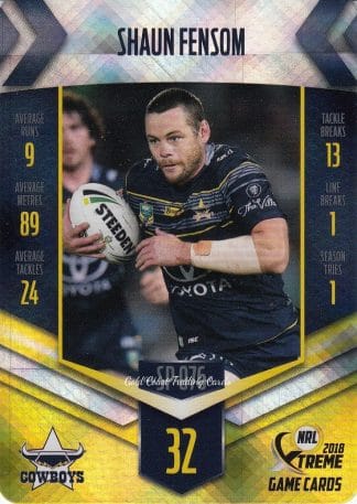 2018 NRL Xtreme Silver Parallels - SP076 Shaun Fensom North Qld Cowboys