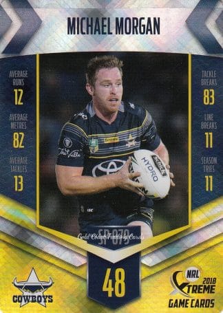 2018 NRL Xtreme Silver Parallels - SP079 Michael Morgan North Qld Cowboys
