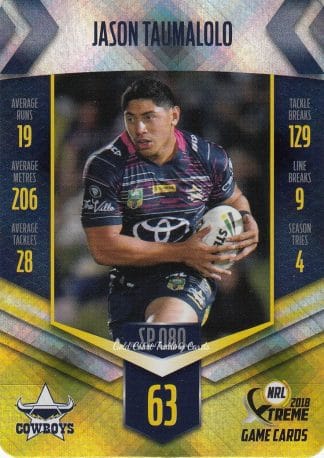 2018 NRL Xtreme Silver Parallels - SP080 Jason Taumalolo North Qld Cowboys