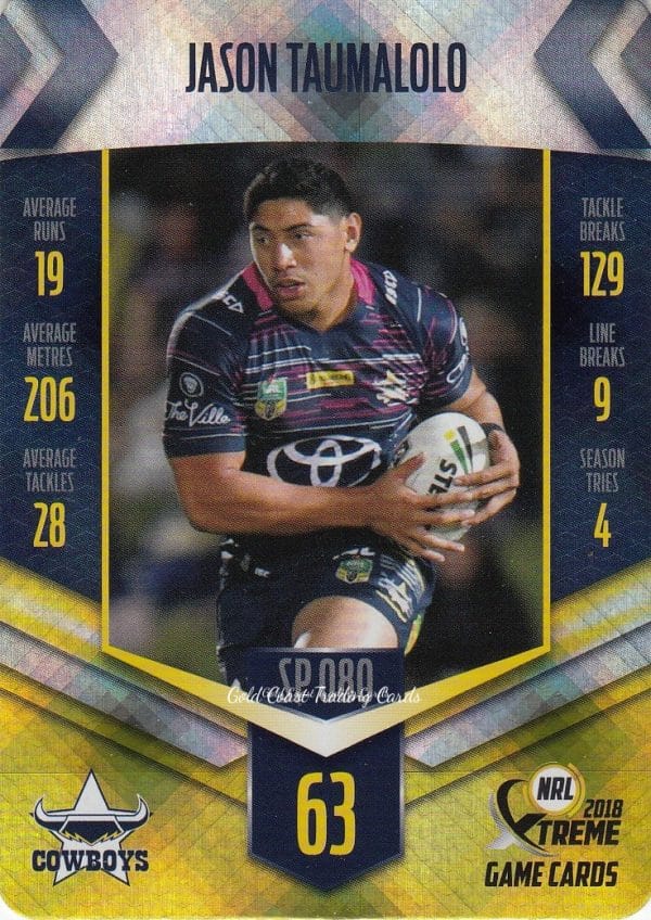 2018 NRL Xtreme Silver Parallels - SP080 Jason Taumalolo North Qld Cowboys