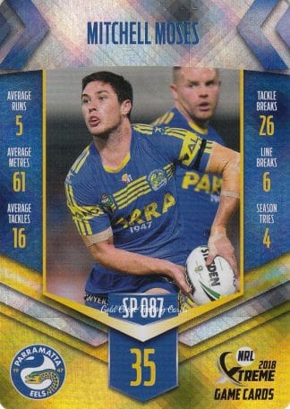 2018 NRL Xtreme Silver Parallels - SP087 Mitchell Moses Parramatta Eels