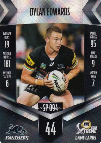 2018 NRL Xtreme Silver Parallels - SP094 Dylan Edwards Penrith Panthers