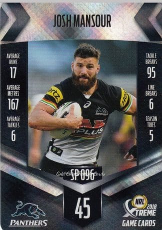 2018 NRL Xtreme Silver Parallels - SP096 Josh Mansour Penrith Panthers