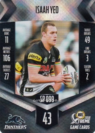 2018 NRL Xtreme Silver Parallels - SP099 Isaah Yeo Penrith Panthers