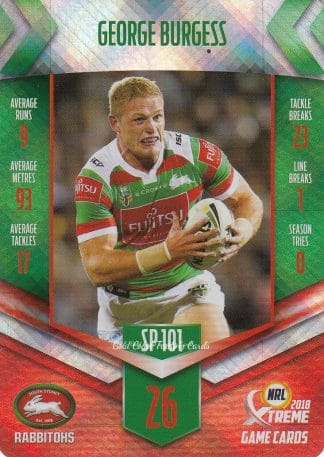 2018 NRL Xtreme Silver Parallels - SP101 George Burgess South Sydney Rabbitohs