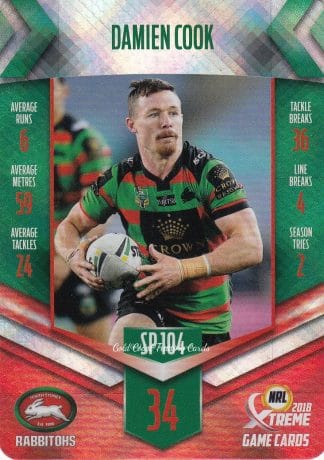 2018 NRL Xtreme Silver Parallels - SP104 Damien Cook South Sydney Rabbitohs