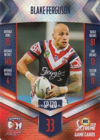 2018 NRL Xtreme Silver Parallels - SP120 Blake Ferguson Sydney Roosters