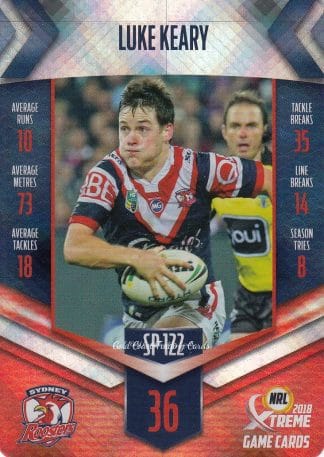 2018 NRL Xtreme Silver Parallels - SP122 Luke Keary Sydney Roosters