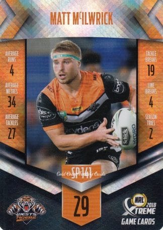 2018 NRL Xtreme Silver Parallels - SP141 Matt McIlwrick Wests Tigers