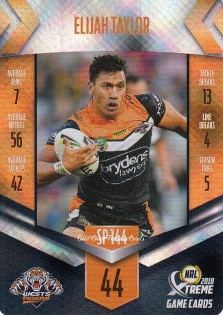 2018 NRL Xtreme Silver Parallels - SP144 Elijah Taylor Wests Tigers