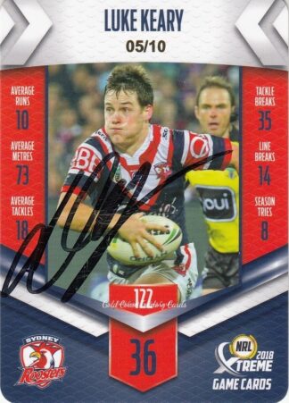 2018 NRL Xtreme Signature Case Card - SCC122 Luke Keary Sydney Roosters