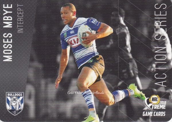 2018 NRL Xtreme Action Series - AS03 Moses Mbye Canterbury Bulldogs