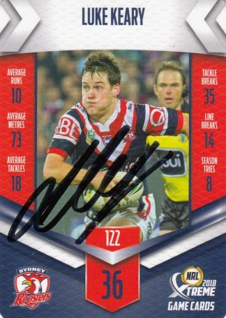 2018 NRL Xtreme Authentic Player Autograph - PA122 Luke Keary Sydney Roosters