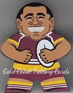 2018 NRL Xtreme Mini Footy Stars Figurine Black - FB02 Anthony Milford Brisbane Broncos