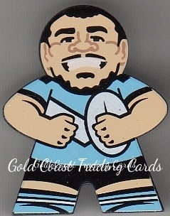 2018 NRL Xtreme Mini Footy Stars Figurine Black - FB08 Wade Graham Cronulla Sharks