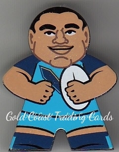 2018 NRL Xtreme Mini Footy Stars Figurine Black - FB09 Ryan James Gold Coast Titans