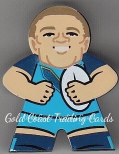 2018 NRL Xtreme Mini Footy Stars Figurine Black - FB10 Ashley Taylor Gold Coast Titans