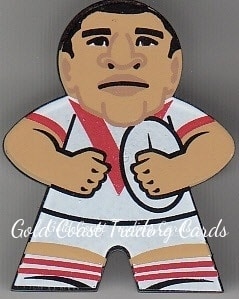 2018 NRL Xtreme Mini Footy Stars Figurine Black - FB25 Tyson Frizell St George Dragons