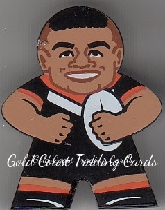 2018 NRL Xtreme Mini Footy Stars Figurine Black - FB31 Kevin Naiqama Wests Tigers