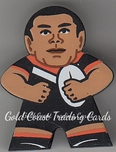 2018 NRL Xtreme Mini Footy Stars Figurine Black - FB32 David Nofoaluma Wests Tigers