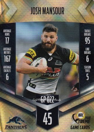 2018 NRL Xtreme Gold Parallel - GP22 Josh Mansour Penrith Panthers