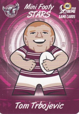 2018 NRL Xtreme Mini Footy Stars - MFS12 Tom Trbojevic Manly Sea Eagles