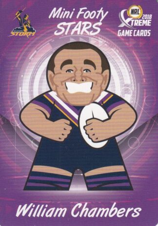 2018 NRL Xtreme Mini Footy Stars - MFS13 William Chambers Melbourne Storm