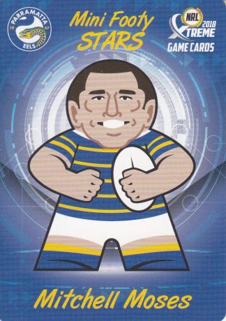 2018 NRL Xtreme Mini Footy Stars - MFS20 Mitchell Moses Parramatta Eels