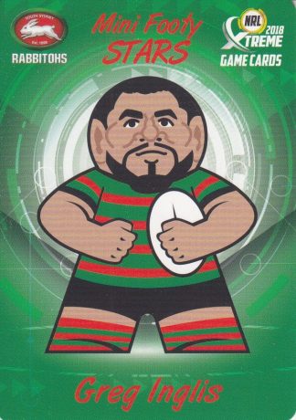 2018 NRL Xtreme Mini Footy Stars - MFS24 Greg Inglis South Sydney Rabbitohs