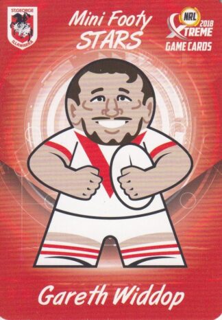 2018 NRL Xtreme Mini Footy Stars - MFS26 Gareth Widdop St George Dragons