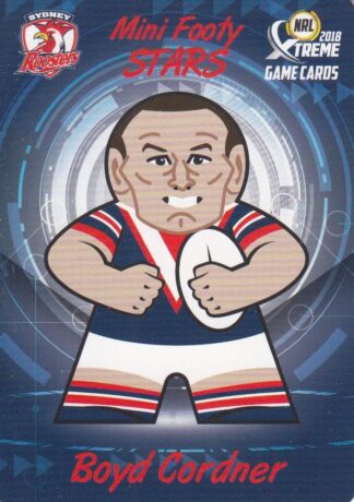 2018 NRL Xtreme Mini Footy Stars - MFS27 Boyd Cordner Sydney Roosters
