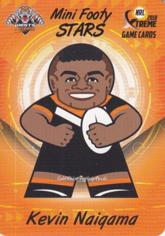 2018 NRL Xtreme Mini Footy Stars - MFS31 Kevin Naiqama Wests Tigers