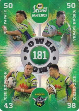 2018 NRL Xtreme Power Bomb - PB02 Canberra Raiders