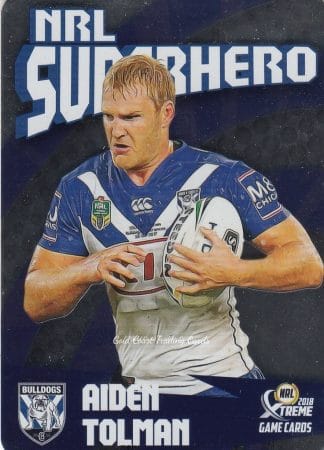 2018 NRL Xtreme Superhero Parallel - PSH05 Aiden Tolman Canterbury Bulldogs