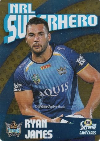 2018 NRL Xtreme Superhero Parallel - PSH10 Ryan James Gold Coast Titans