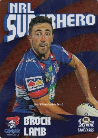 2018 NRL Xtreme Superhero Parallel - PSH15 Brock Lamb Newcastle Knights