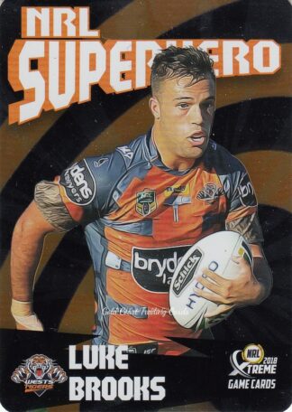 2018 NRL Xtreme Superhero Parallel - PSH31 Luke Brooks Wests Tigers