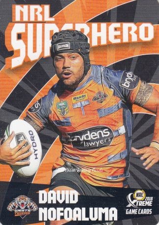 2018 NRL Xtreme Superhero - SH32 David Nofoaluma Wests Tigers