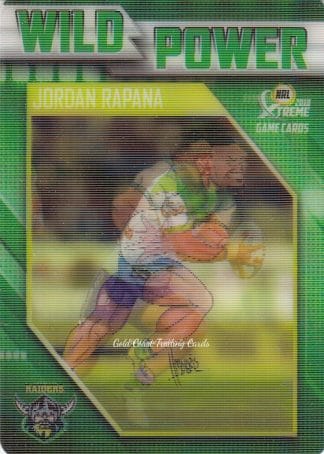 2018 NRL Xtreme Wild Power - WP02 Jordan Rapana Canberra Raiders