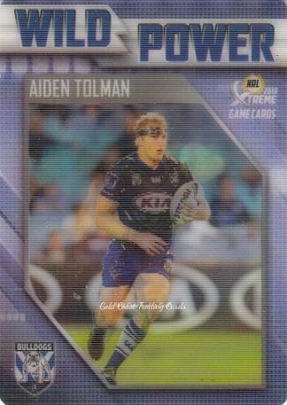 2018 NRL Xtreme Wild Power - WP03 Aiden Tolman Canterbury Bulldogs