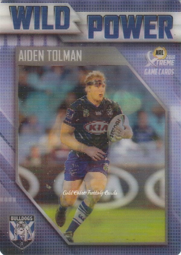 2018 NRL Xtreme Wild Power - WP03 Aiden Tolman Canterbury Bulldogs
