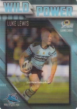 2018 NRL Xtreme Wild Power - WP04 Luke Lewis Cronulla Sharks